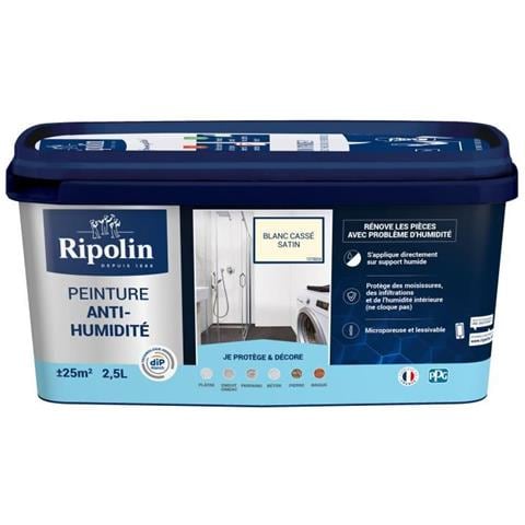 Pittura Impermeabilizzante Antiumidità Satinata Bianco Sporco 2,5l - Foto 1