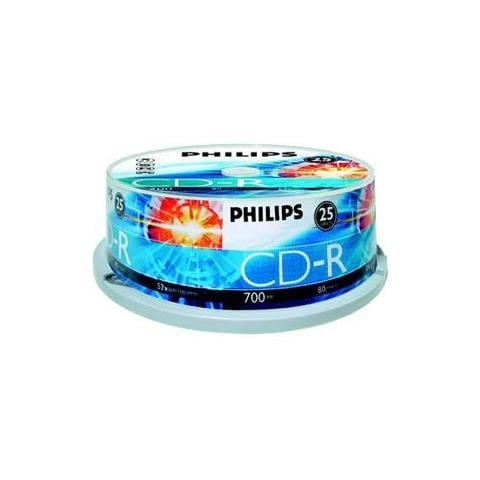 Supporto registrabile CD CR7D5NB25/00 - CD-R - 52x - 700 MB - 25 Pacco Spindle - 120mm - 1,33 Ora Tempo di registrazione massimo - Foto 1