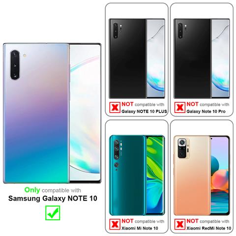 Catena Di Telefoni Cellulari Compatibile Con Samsung Galaxy Note 10 In Nero - Coperchio Protettivo In Silicone Con Anelli D'argento, Cinturino In Corda E Custodia Staccabile - Foto 2
