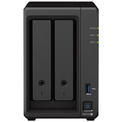 NAS DiskStation DS723+ 2 Slot 3.5"/2.5" Interfacce 2x Gigabit Ethernet / 1x USB 3.2 Ram 2 GB - Foto 2