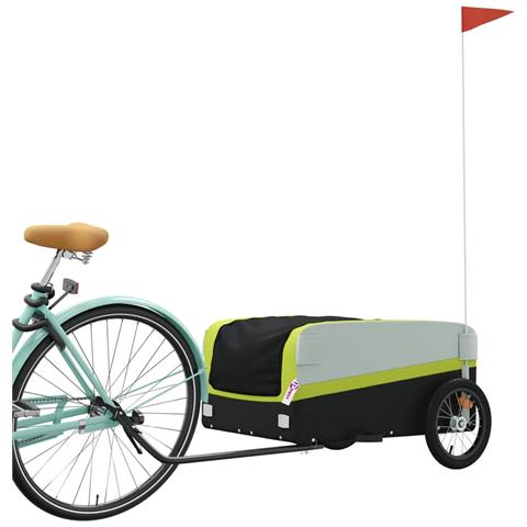 Rimorchio Da Bici Nero E Verde 45 Kg In Ferro - Foto 3