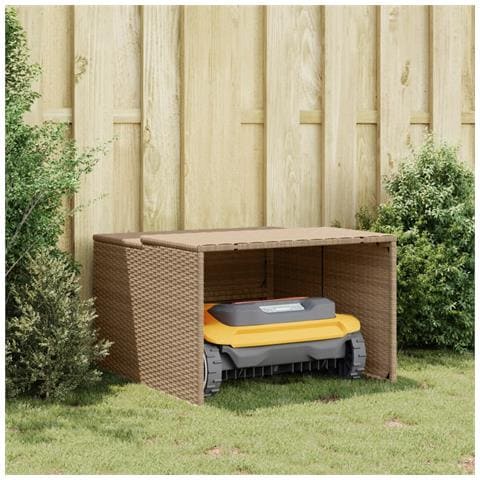 Garage Per Robot Tosaerba Beige 86x90x52/57 Cm In Polyrattan - Foto 3
