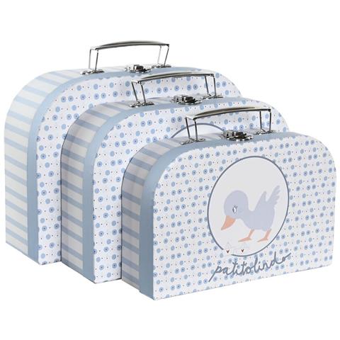 Set Di Scatole Decorative Dkd Home Decor 28 X 9,5 X 20 Cm Azzurro Metallo Multicolore Cartone - Foto 2