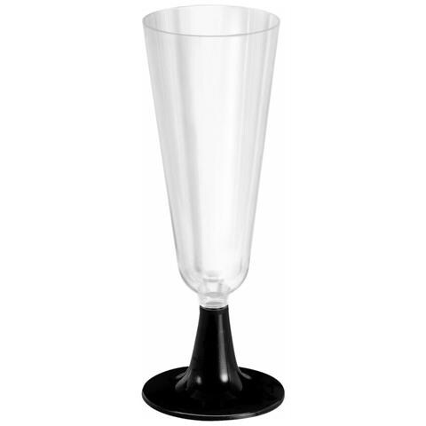 Calici Da Champagne Riutilizzabili Algon Nero 24 Unità 150 Ml (4 Pezzi) - Foto 2