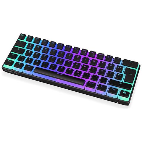 Thock Compact tastiera Gaming Wireless a RF + USB QWERTZ Tedesco Nero - Foto 1