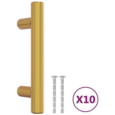 Maniglie per Mobili 10pz Oro 64mm in Acciaio Inox - Foto 2
