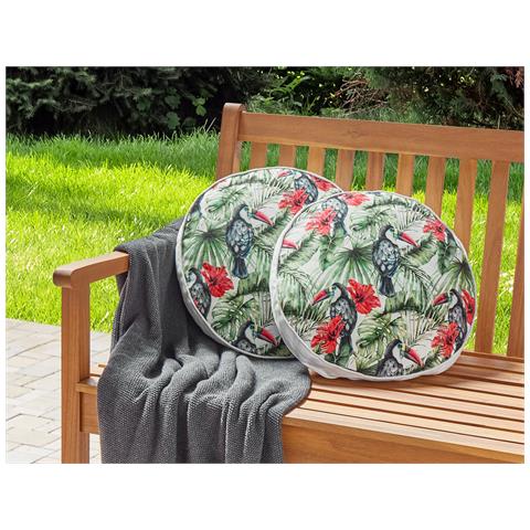 Set Di 2 Cuscini Poliestere Verde Mallare - Foto 1