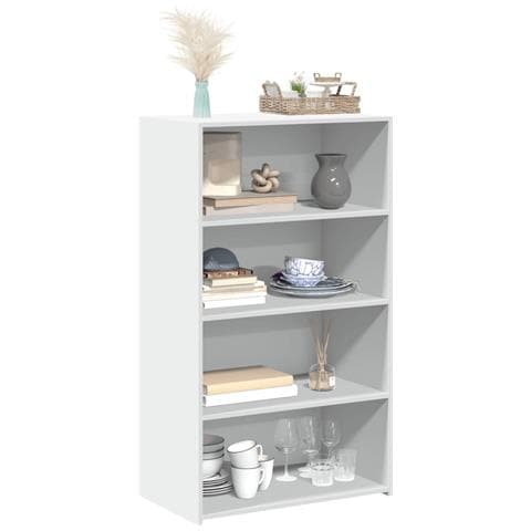 Credenza Bianca 70x41x124 Cm In Legno Multistrato - Foto 3
