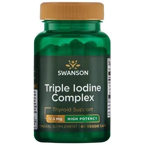 Complesso Triplo Di Iodio Ad Alta Potenza 12,5 Mg 60 Capsule Vegetali Swanson Health Products - Foto 1