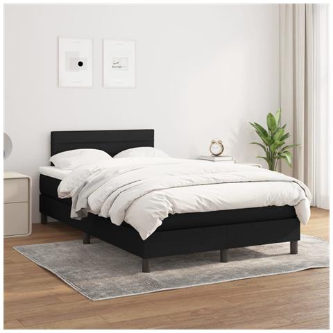 Giroletto A Molle Con Materasso Nero 120x190 Cm In Tessuto - Foto 3