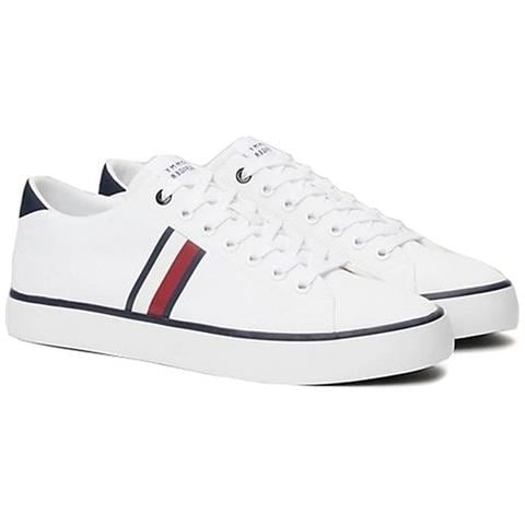 Vulc Low Stripes Mesh Sneakers Sintetico Scarpe Uomo Bianco Eu 44, Fm0fm04946 Ybs - Foto 1
