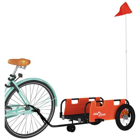 Rimorchio Da Bici Arancione E Grigio Oxford E Ferro - Foto 3