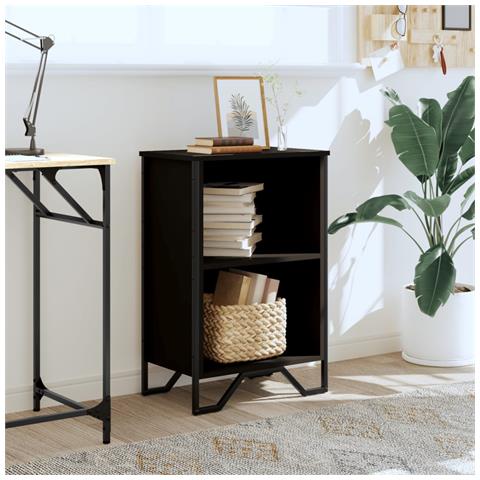 Libreria Nera 50x31x74,5 Cm In Legno Multistrato - Foto 3