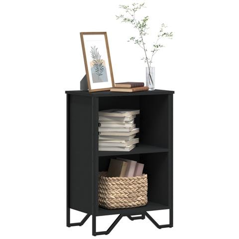 Libreria Nera 50x31x74,5 Cm In Legno Multistrato - Foto 1