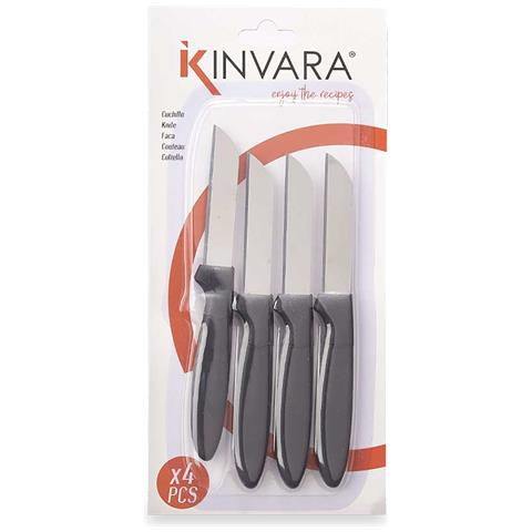 Set 4 Coltelli Per Peelare Neri 12,5x1x26,2 Cm. Colore Nero - Foto 2