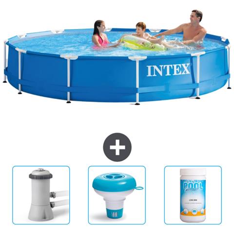 Piscina Fuori Terra - In Giro - 366x366x76 Cm - Blu - Include Accessori Coordinati Cb77 - Foto 1