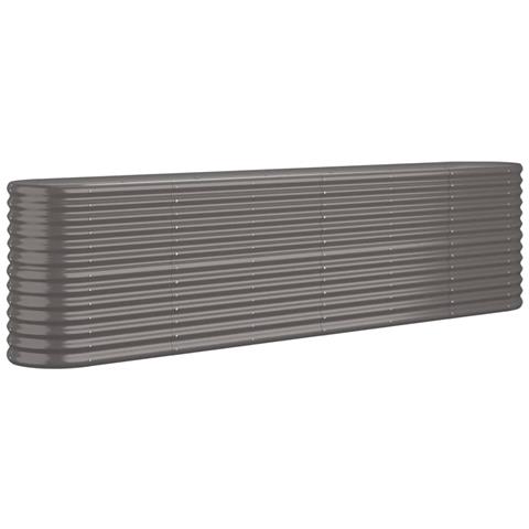 Letto Giardino Acciaio Verniciato A Polvere 260x40x68 Cm Grigio - Foto 1