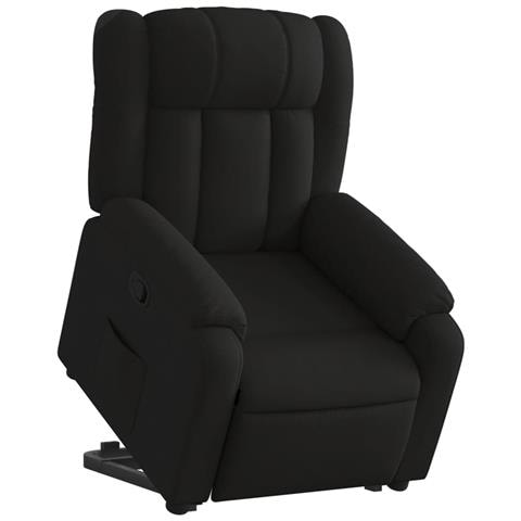 Lusso Casadino -  Poltrona Alzapersona Reclinabile Nera In Tessuto - Foto 2