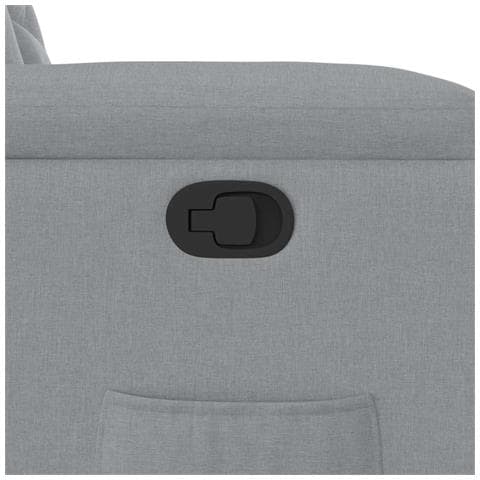 Poltrona Reclinabile in Tessuto Grigio Chiaro - Foto 9