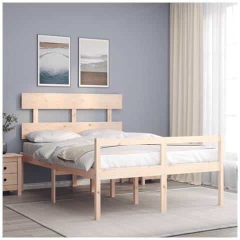 Letto per Anziani con Testiera Small Double in Legno Massello - Foto 2