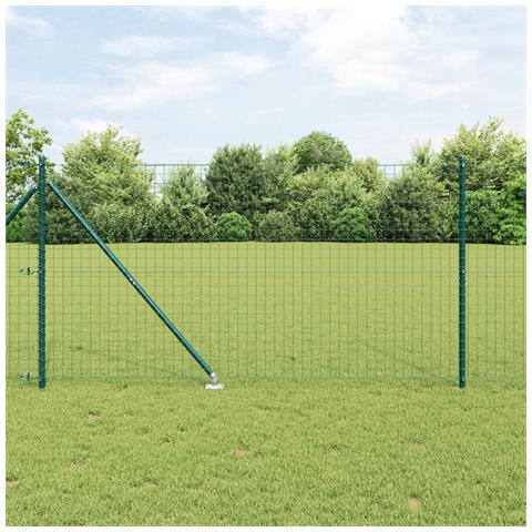 Pali per Recinzione con Punta 7 pcs Ø32 mm 160 cm Acciaio Zincato - Foto 2