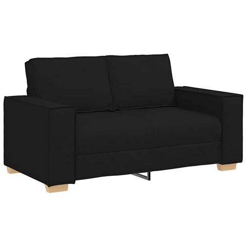 Divano a 2 posti Nero 120 cm Tessuto - Foto 1