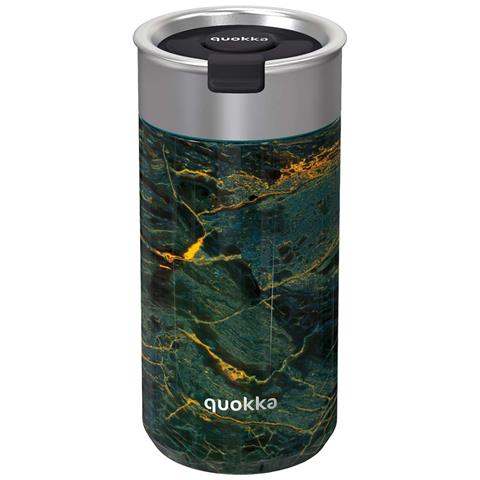Bottiglia Termica 400ml Marmorizzata Con Infusore E Isolamento Modello Boost, Nero / Verde - Foto 1