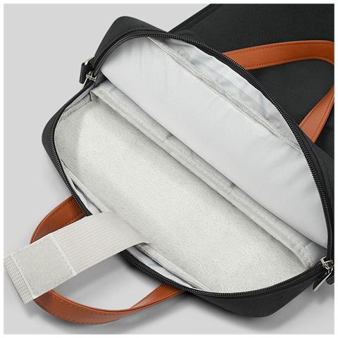 Borsa Per Laptop Multistrato In Poliestere - Resistente All'acqua, Leggera E Antiurto Black 14 Pollici - Foto 6
