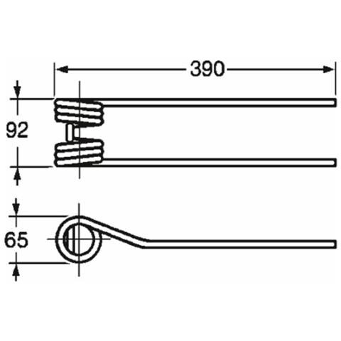Dente Girello Adattabile Molon Olivi Lunghezza 390 Filo 9 Confezione Da 5 Pezzi - Foto 1