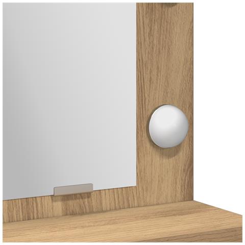 Toeletta  con luci LED in rovere artigianale 50x41x135 cm - Foto 9