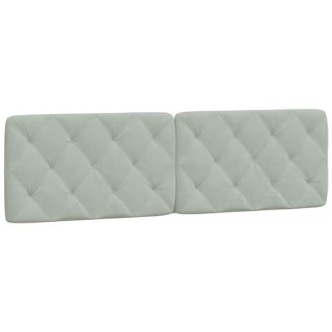 Cuscino Testiera Grigio Chiaro 183 cm in Velluto - Foto 1