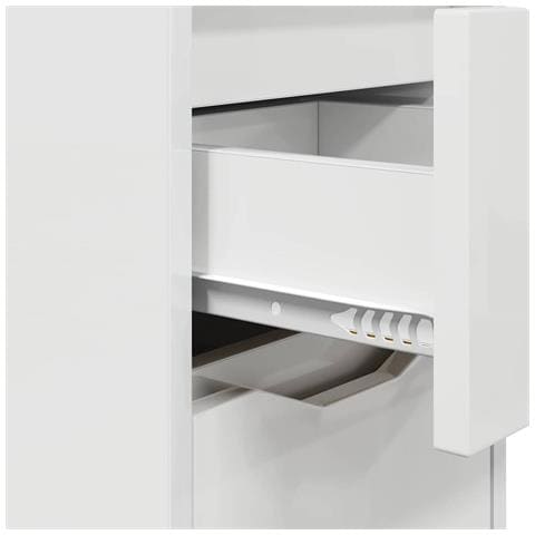 Comodini con cassetto 2 pcs Bianco Lucido 30,5 x 30 x 43 cm - Foto 9