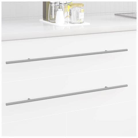 Maniglia per Armadio 2 pcs Argento 700mm Acciaio inossidabile - Foto 2
