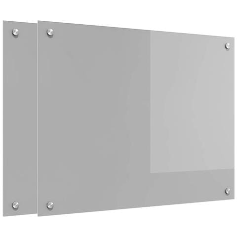Rivestimento da Cucina 2 pcs Grigio chiaro 80 x 60 cm - Foto 1