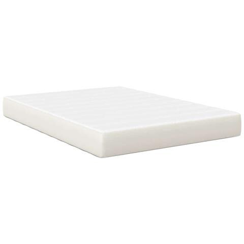 Materasso da Letto con materasso Crema 140 x 190 cm Tessuto - Foto 1