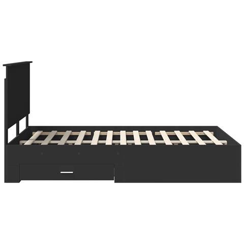 Struttura del letto Nero 140 x 190 cm Legno multistrato - Foto 9