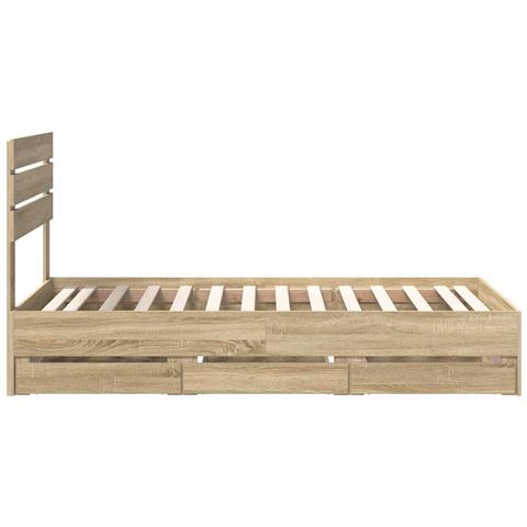 Struttura del letto con cassetto Rovere Sonoma 100 x 200 cm - Foto 9