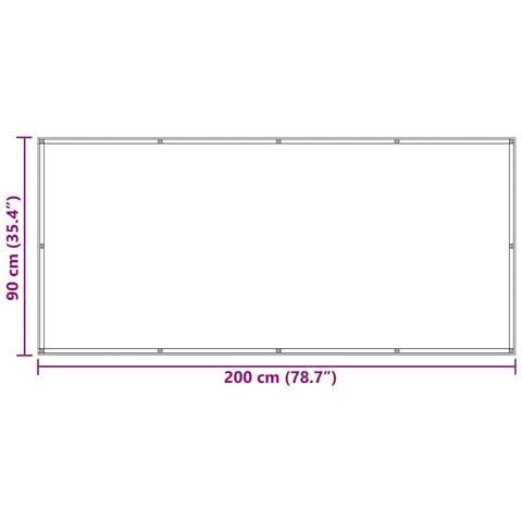 Schermo da balcone Blu 90 x 200 cm Tessuto Oxford - Foto 7