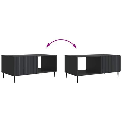 Tavolino da salotto Nero 90 x 50 x 40 cm Legno ingegnerizzato - Foto 9