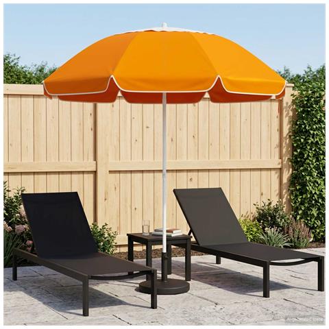 Ombrello da giardino 160 cm Poliestere 170T Arancione - Foto 2