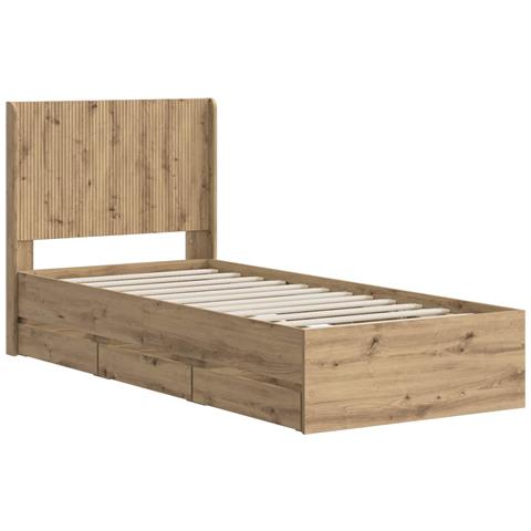 Struttura del letto con stoccaggio e testata Artisan Oak - Foto 2