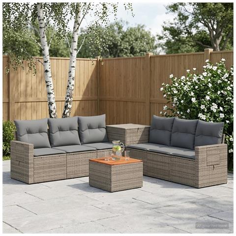 Set di divani 8 pz Grigio e Grigio Scuro - Foto 10