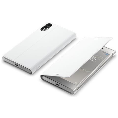 Flip Cover Custodia per Xperia XZs in Pelle Colore Bianco - Foto 1