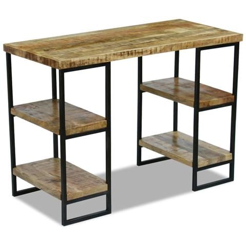 Scrivania da Ufficio in Legno di Mango 110x50x76 cm - Foto 1