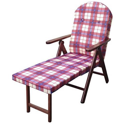 Poltrona Sdraio 4 Posizioni Bordeaux Con Prolunga E Cuscino Per Interno, Veranda Salotto Portico - Foto 1