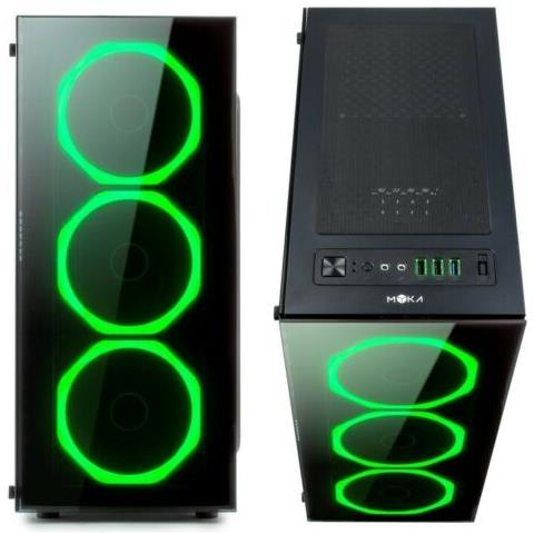 Case Cristal Tower ATX / Micro-ATX / Mini-ITX 1 Porte USB 3.0 Colore Nero (Finestrato) - Foto 2