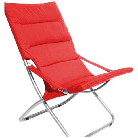 Poltrona Acciaio Canapone Rosso 04907 - Foto 1