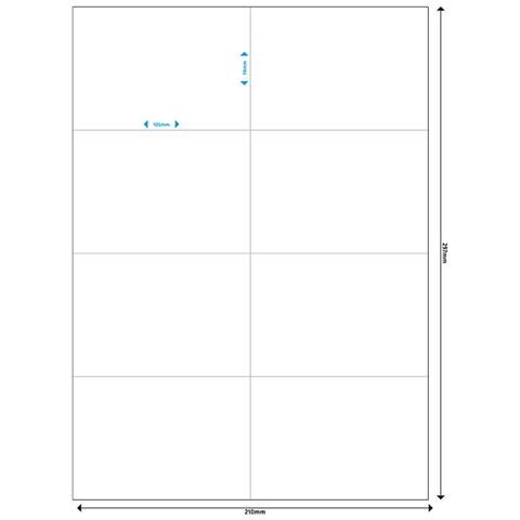 Etichette Multiuso Adesive 105x74 Mm, Bianco, Confezione 400 Pezzi - Mrink145 - Foto 3