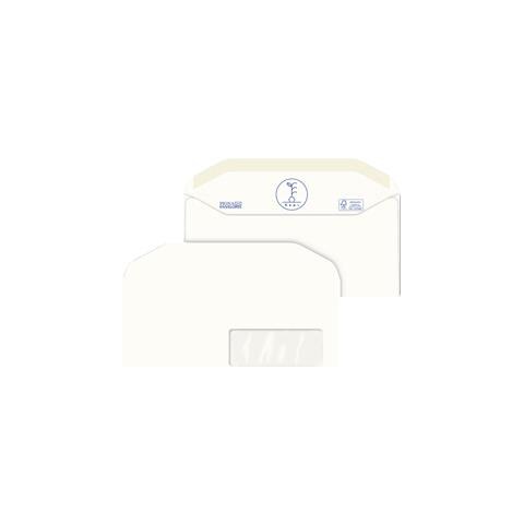 500 Buste Bianche In Carta Riciclata 110x230mm Con Finestra 100gr Kami Pigna - Foto 1