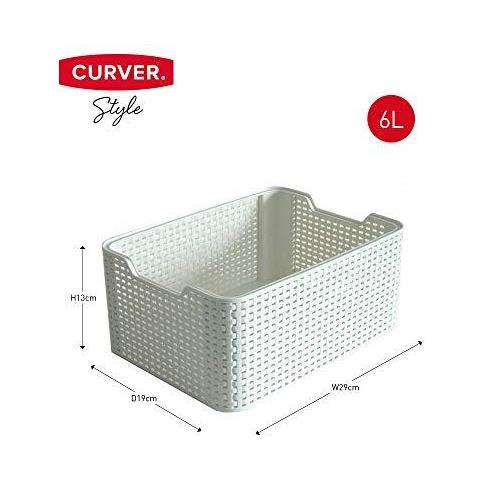 Small Stile Rettangolare Cestino Di Immagazzinaggio Vintage White 6 Litri - Foto 2